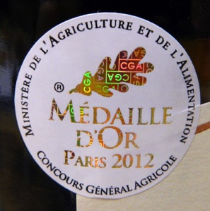 this wine won the Médaille D'Or in 2012