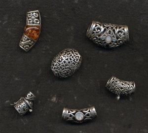 silver jewelry components from Laos and Cambodia 