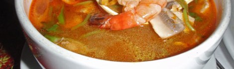 Tom Yum Goong, a spicy soup from northern Thailand