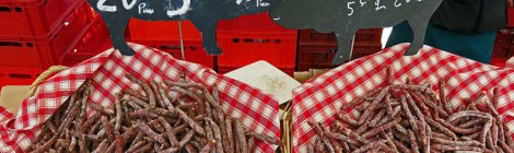 In Rouen's Farmer's Market They Have Some Amazing Sausages for Sale