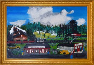Dad's Painting of the Coal Nugget Hotel in Morden