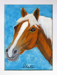 Dad's painting of his horse Plato