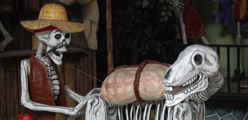 Day of the Dead: Skeleton with his skeleton horse