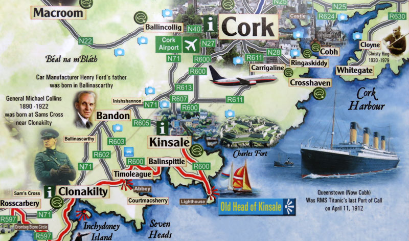 Cork Peninsula Map on a Sign