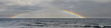 Rainbow at Qualicum Beach on Vancouver Island, Canada