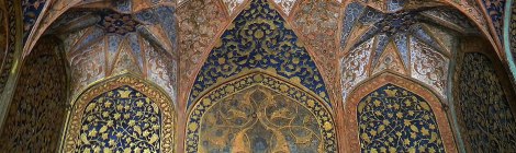 in Agra, India: Akbar's Tomb and kts intricate sculptured decoration